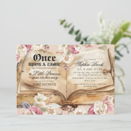Convite Once Upon A Time Book Baby Shower