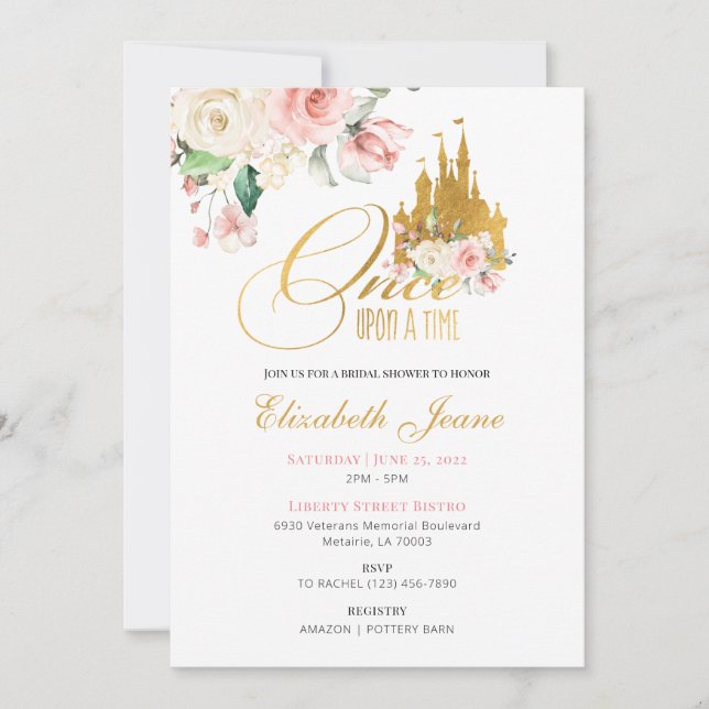 Convite Once Upon a Time Bridal Shower Invitation (Frente)
