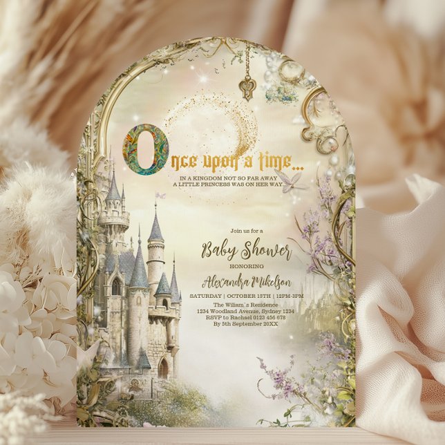 Convite Once Upon a Time Princess Castle Baby Shower (Criador carregado)