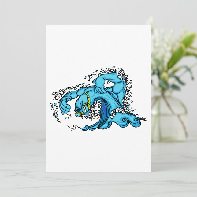 Convite Onda de natação (Criador carregado)