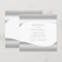 Onda de Prata Brilho Luxo Chuveiro de Noiva Glitte