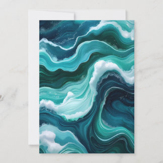 Convite Ondas abstratas do oceano