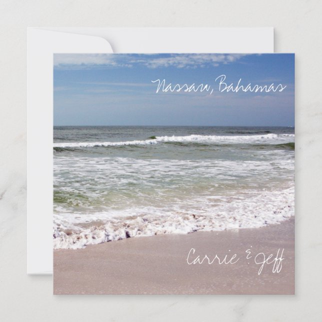 Convite Ondas Batem na Praia Arenosa (Frente)