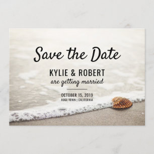 Convite Ondas de Praia Casamento Save The Date