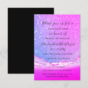 Convite Ondas Ocean Fuchsia Bridal Ombre