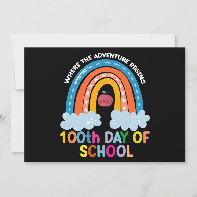 Convite Onde A Aventura Começa 100 Dias Mais Inteligente (Frente)