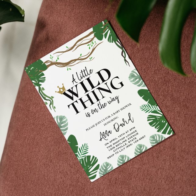 Convite Onde as coisas selvagens são Chás de fraldas único (Criador carregado)