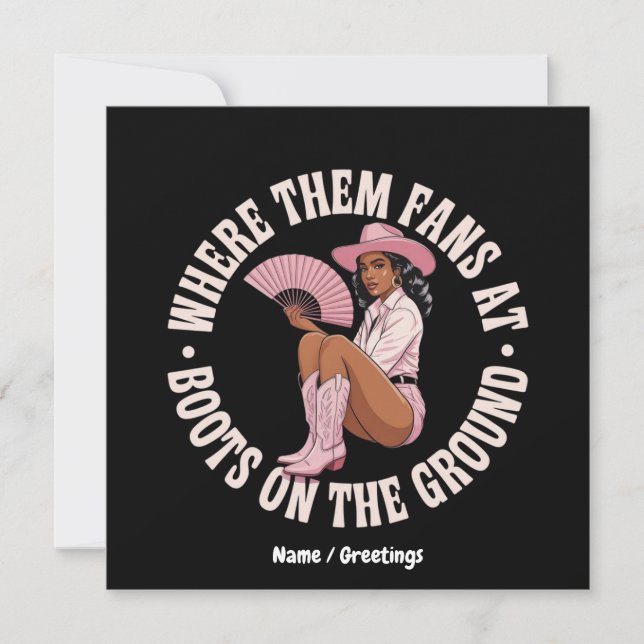 Convite Onde Eles Ventilam Quando Arranham No Chão Negro (Frente)