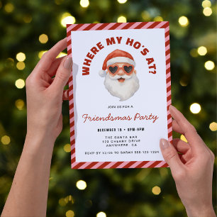 Convite Onde Estão Minhas Amigas Na Festa Friendsmas Da Sa