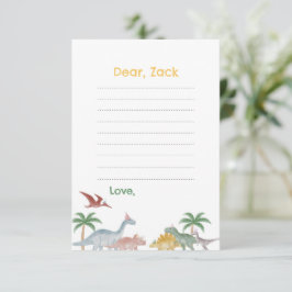 Convite One A Saurus Dinosaur Birthday Time Capsule card