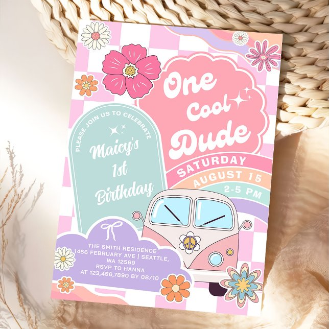 Convite One Cool Dude Summer Party 1st Birthday Invitation (Criador carregado)