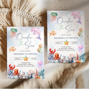 Convite One-der O Mar 1º Aniversário Debaixo do Mar