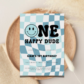 Convite One happy Dude Invitation