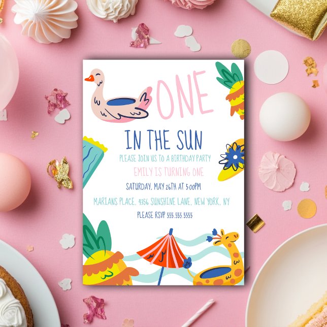 Convite One in in the sun  beach pool (Criador carregado)