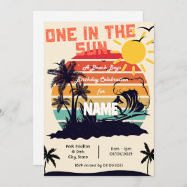 Convite One in the Sun, a Beach Boys Birthday Invitation