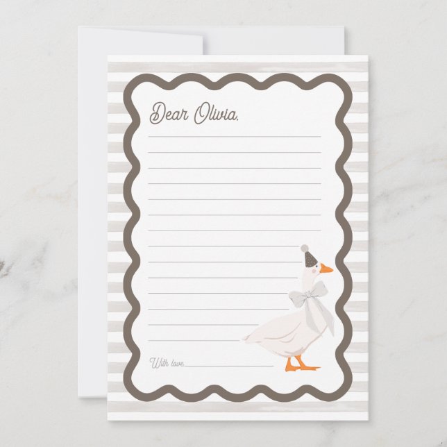 Convite One Silly Goose 1st Birthday Time Capsule Cards (Frente)