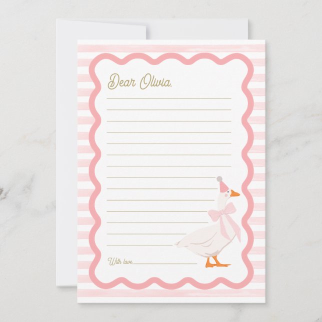 Convite One Silly Goose 1st Birthday Time Capsule Cards (Frente)
