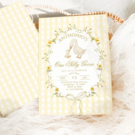 Convite One Silly Goose Gender neutral  1st Birthday