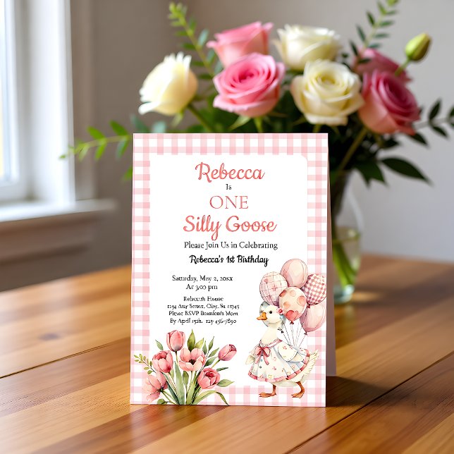 Convite One Silly Goose Girl's First Birthday (Criador carregado)