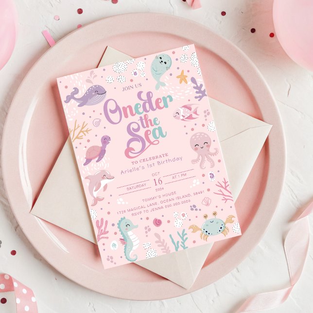 Convite Oneder the Sea Birthday Invitation. Ocean Birthday (Under the Sea Birthday Invitation. Ocean Birthday Invitation
)