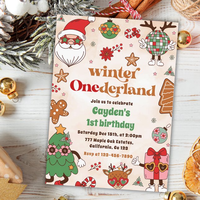 Convite Onederland Inverno - primeiro aniversario de Natal (Criador carregado)