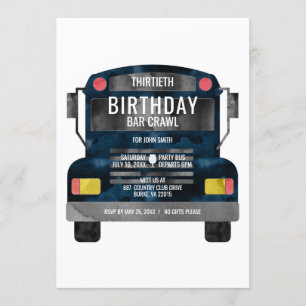 Convite Ônibus de Bar em Bar para Festas