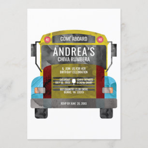 Convite Ônibus do Partido Colombiano Chiva Rumbera Pachang