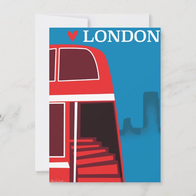 Convite Ônibus Vermelho de Londres (Verso)