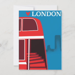 Convite Ônibus Vermelho de Londres