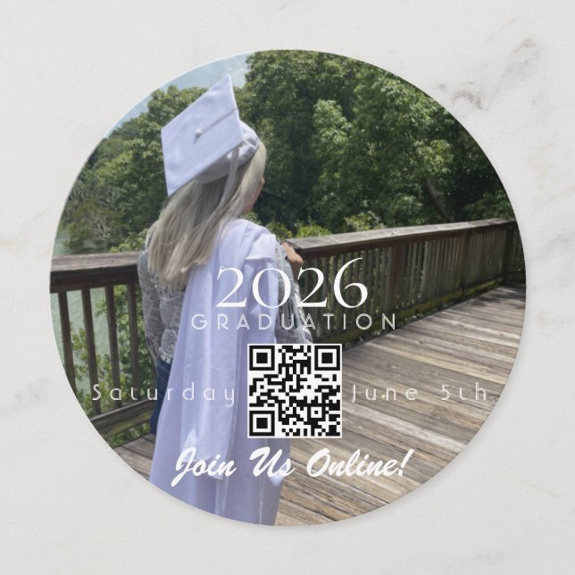 Convite Online de Formatura QR Code 2026 (Frente)