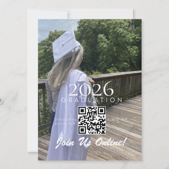 Convite Online de Formatura QR Code 2026 (Frente)