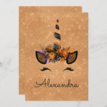 Ontem do Monograma de outubro de Sparkle Unicorn