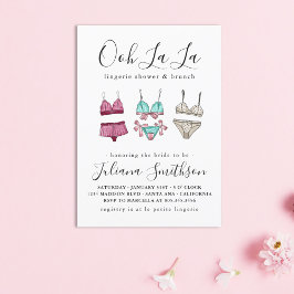 Convite Ooh La La Lingerie Bridal Shower