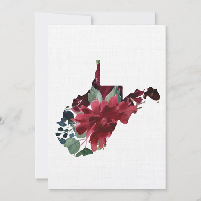 Convite Opção de decoração de casamento WV 2 (Frente)