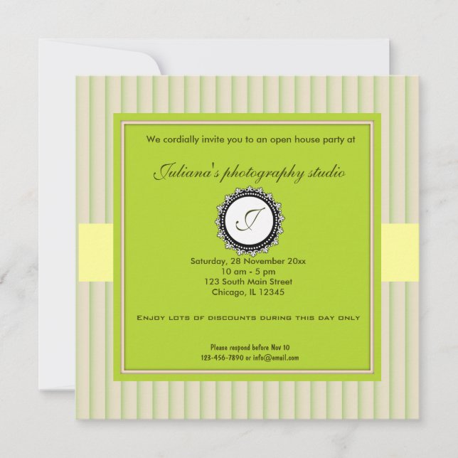 Convite Open House Novo negócio (Frente)