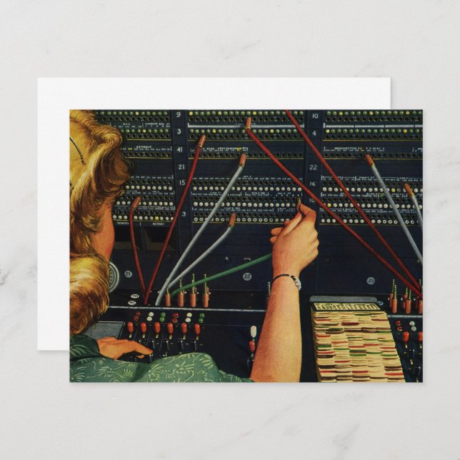 Convite Operadora de Central Telefônica, Negócios Antigos (Frente/Verso)