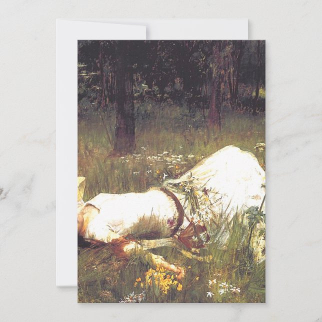 Convite Ophelia 1889 Por John William Waterhouse (Frente)