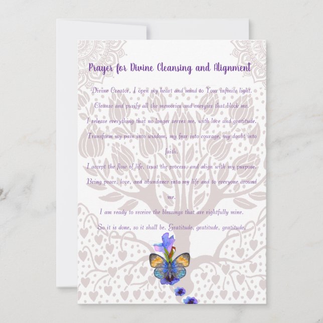 Convite Oração à limpeza e alinhamento divino (Frente)