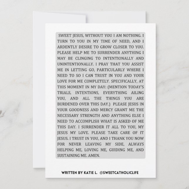 Convite Oração Diária da Renúncia (Verso)