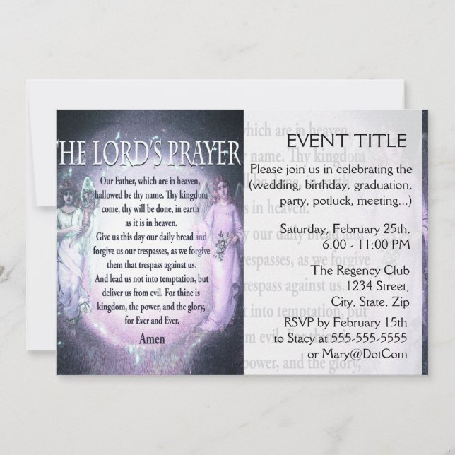 Convite Oração do Senhor (Frente)