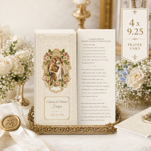 Convite Oração Tradicional de Casamento Católico