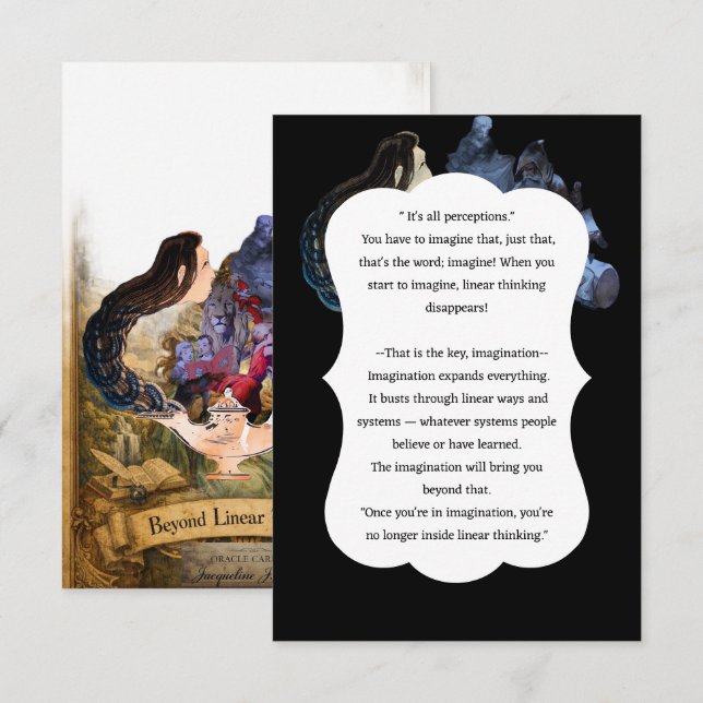 Convite Oracle Spiritual Insight Wisdom Card (Frente/Verso)