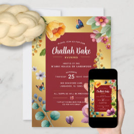 Convite oral Elegante para Evento de Assar Challah