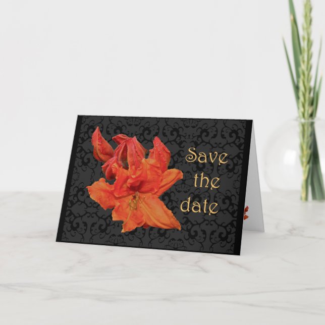 Convite Orange Azalea Blossoms (Frente)