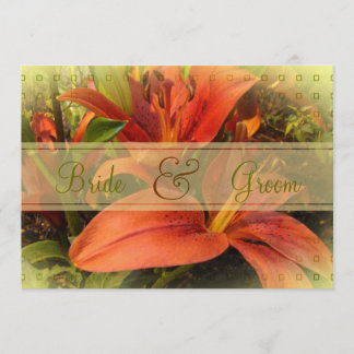 Convite Orange e Brown 4 Lily com Monograma
