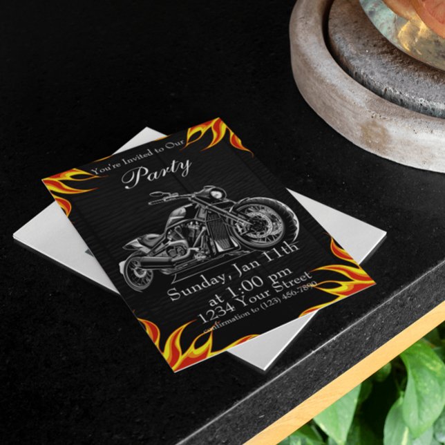 Convite Orange e Red Blaze conosco: Festa de Bike! (Criador carregado)