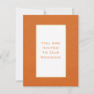 Convite Orange Leather Look