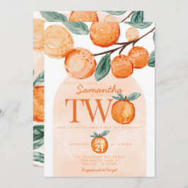 Convite Orange Little Cutie a transformar DOIS Festa de se