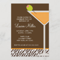 Orange Martini e Zebra Pattern