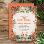 Convite Orange Mint Green Watercolor Floral 75º aniversári<br><div class="desc">Laranja elegante e horta verde aquarela floral outono/convite de aniversário de outono para mulheres. Este convite foi feito para 75 anos, mas pode ser personalizado para qualquer pessoa de qualquer idade. Entre em contato comigo para obter assistência com suas personalizações ou para solicitar outros produtos Zazzle correspondentes ou coordenadores para...</div>